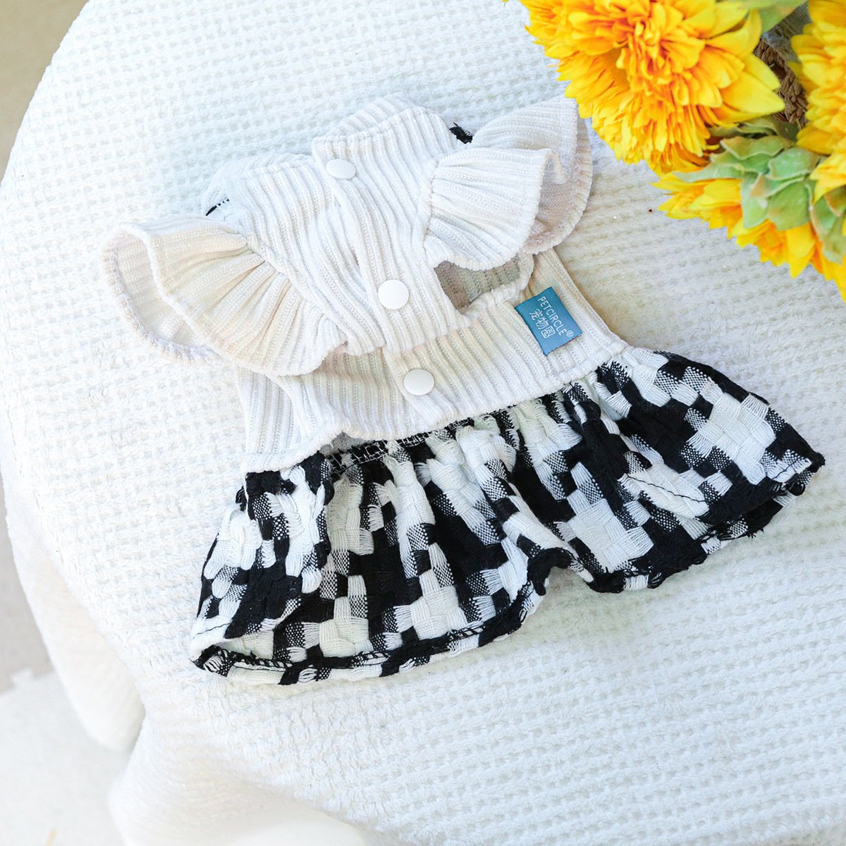 Product Name: Pet Tweed Dress for Small Dogs & Cats,...