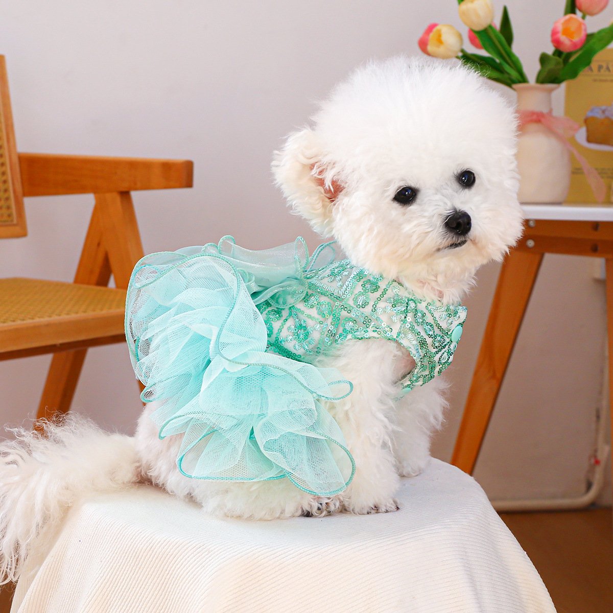 Product Name: Pet Dog Tulle Dress Starry Dream Tutu for...
