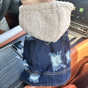 Pet Hoodie for Dogs and Cats, Rock Denim Style