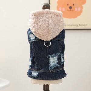 Pet Hoodie for Dogs and Cats, Rock Denim Style