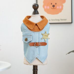 Pet Hoodie for Dogs and Cats, Rock Denim Style