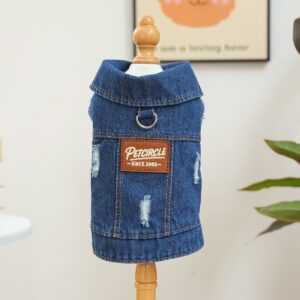 Pet Hoodie for Dogs and Cats, Rock Denim Style