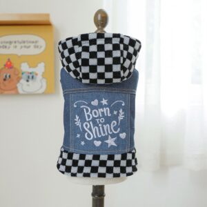 Pet Hoodie for Dogs and Cats, Rock Denim Style