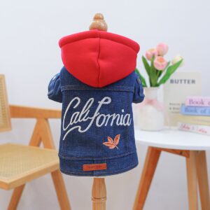 Pet Hoodie for Dogs and Cats, Rock Denim Style