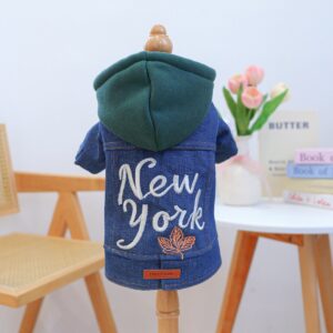 Pet Hoodie for Dogs and Cats, Rock Denim Style