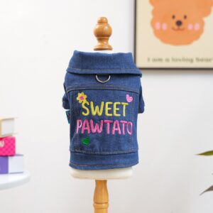 Pet Hoodie for Dogs and Cats, Rock Denim Style