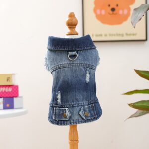 Pet Hoodie for Dogs and Cats, Rock Denim Style