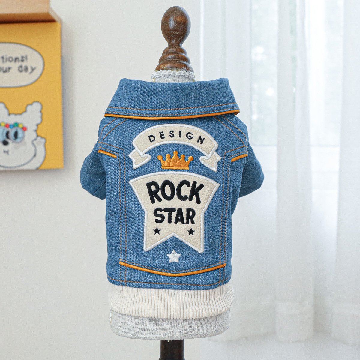 Product Name: Pet Hoodie for Dogs and Cats, Rock Denim Style