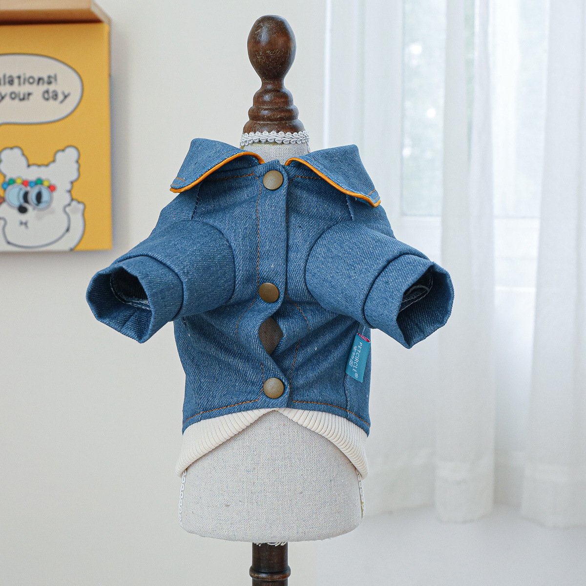 Product Name: Pet Hoodie for Dogs and Cats, Rock Denim Style