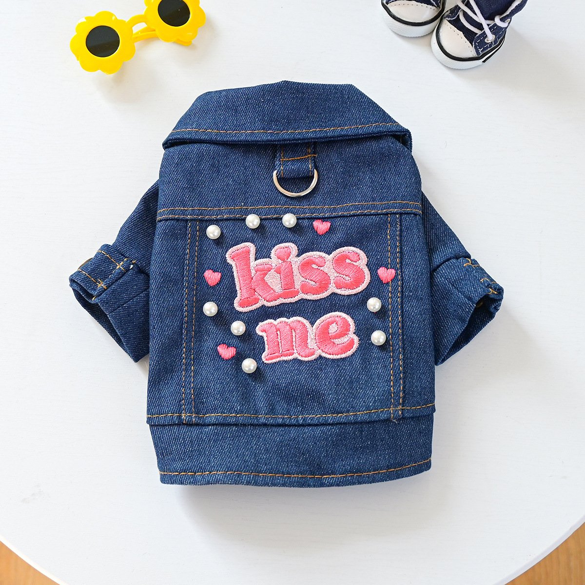 Product Name: Pet Hoodie for Dogs and Cats, Rock Denim Style
