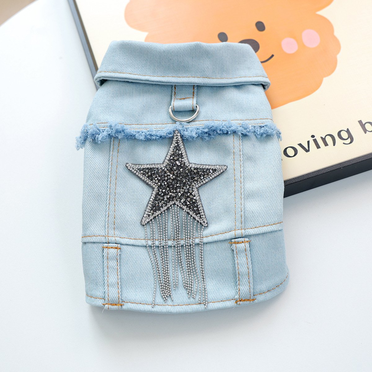 Product Name: Pet Hoodie for Dogs and Cats, Rock Denim Style