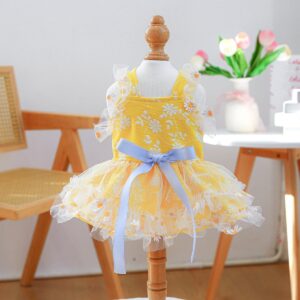 PETCIRCLE Small Dog Summer Daisy Strap Dress