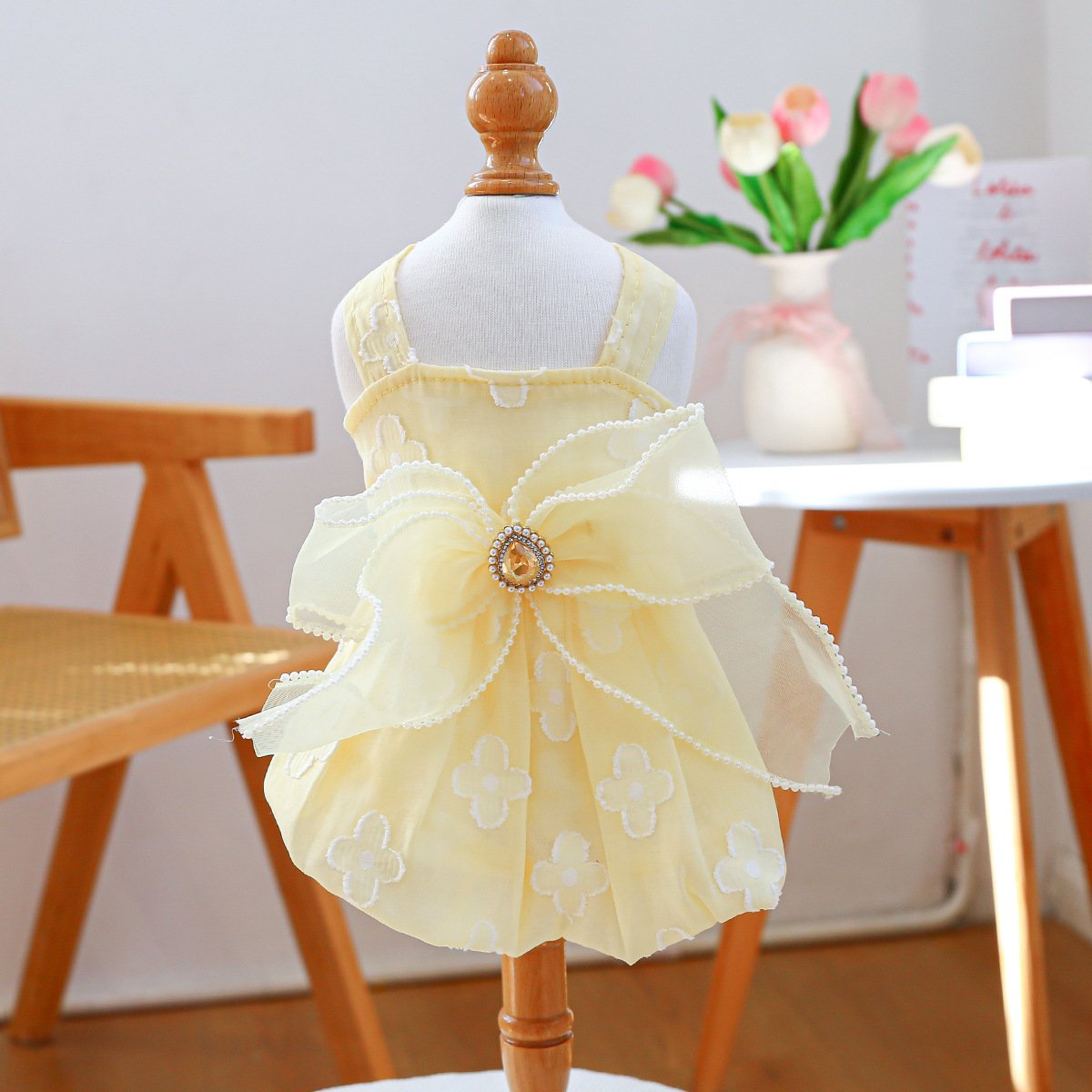 Product Name: PETCIRCLE Small Dog Summer Daisy Strap Dress