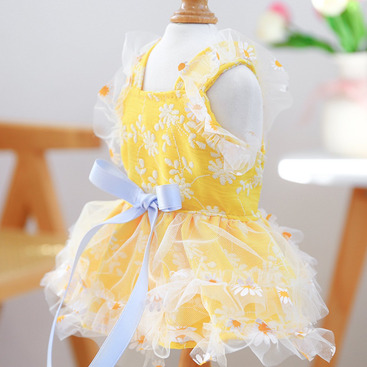 Product Name: PETCIRCLE Small Dog Summer Daisy Strap Dress