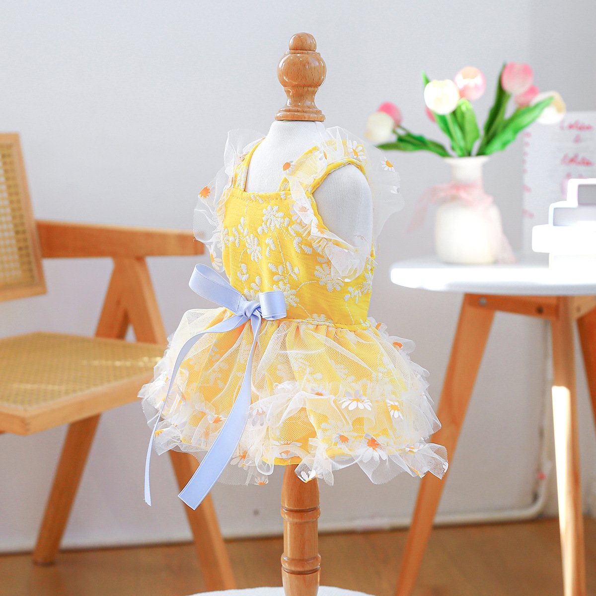 Product Name: PETCIRCLE Small Dog Summer Daisy Strap Dress