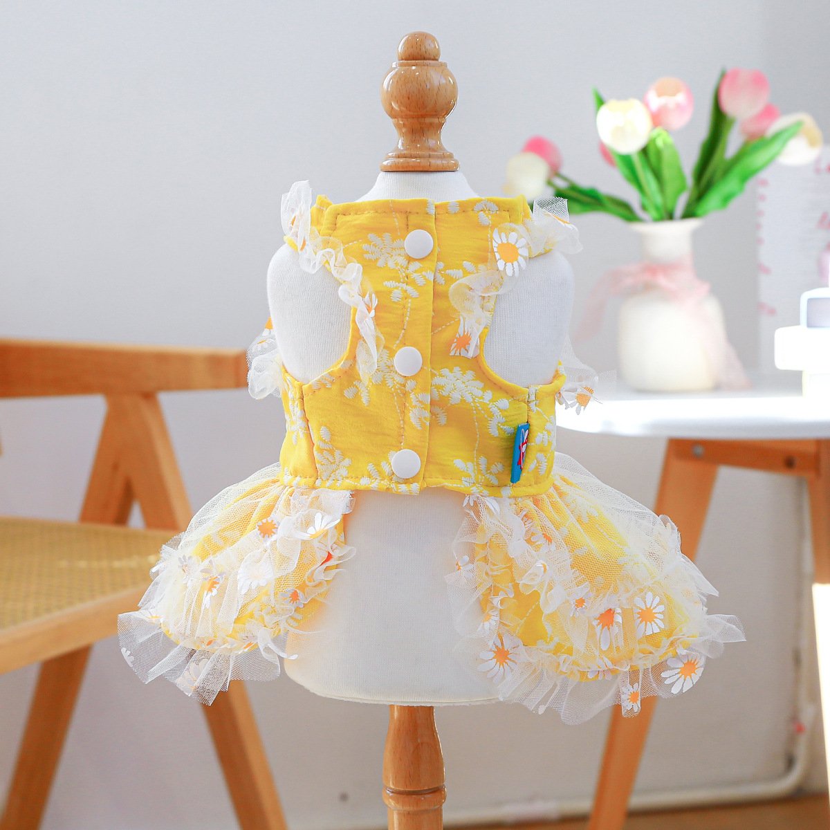 Product Name: PETCIRCLE Small Dog Summer Daisy Strap Dress