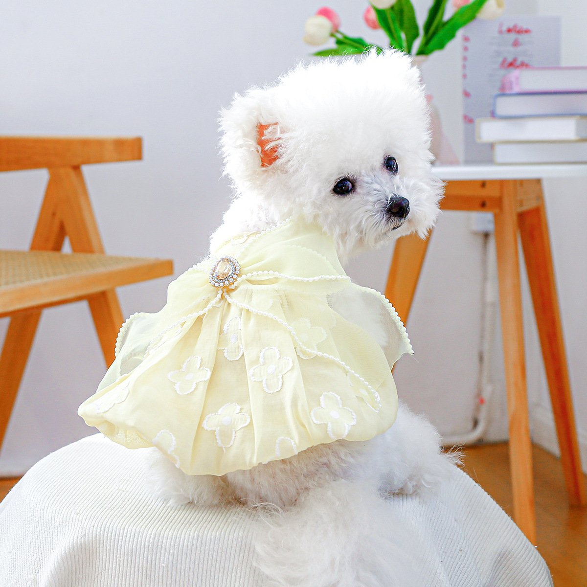 Product Name: PETCIRCLE Small Dog Summer Daisy Strap Dress