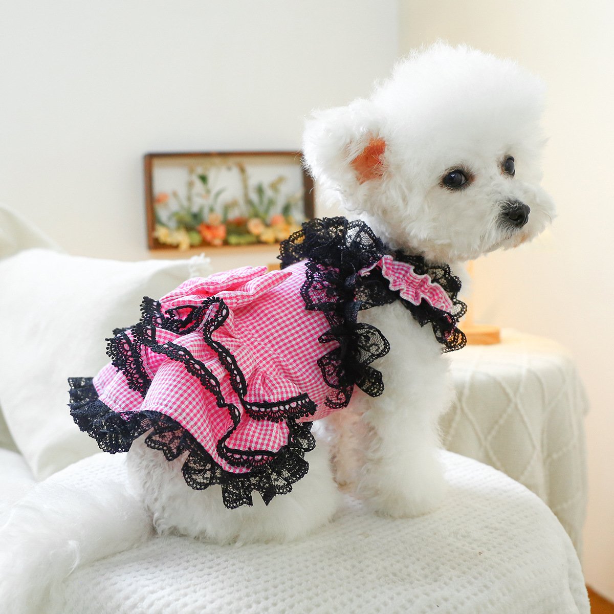 Product Name: PETCIRCLE Small Dog Summer Daisy Strap Dress