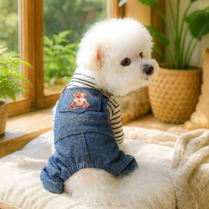 PETCIRCLE Dog Dungarees Four-Leg Outfit