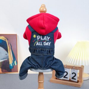 PETCIRCLE Dog Dungarees Four-Leg Outfit