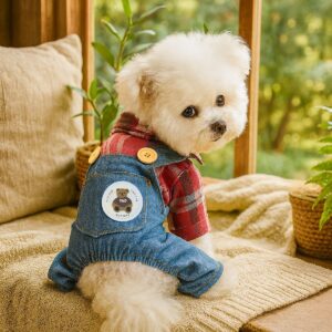 PETCIRCLE Dog Dungarees Four-Leg Outfit