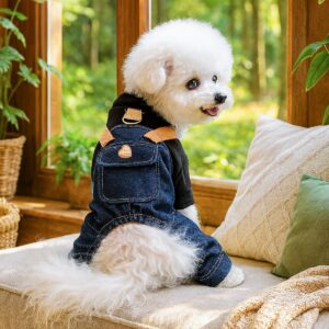 PETCIRCLE Dog Dungarees Four-Leg Outfit