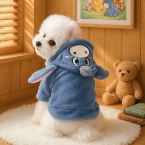 Pet Hoodie Fleece-Lined Warm Dog & Cat Outfit Fall & Winter