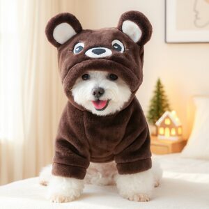 Pet Hoodie Fleece-Lined Warm Dog & Cat Outfit Fall & Winter