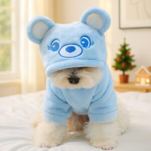 Pet Hoodie Fleece-Lined Warm Dog & Cat Outfit Fall & Winter