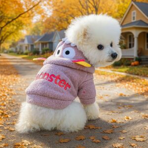 Pet Hoodie Fleece-Lined Warm Dog & Cat Outfit Fall & Winter