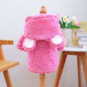 Pet Hoodie Fleece-Lined Warm Dog & Cat Outfit Fall & Winter