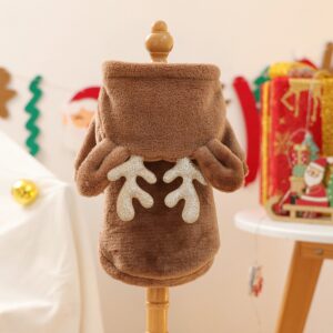 Pet Hoodie Fleece-Lined Warm Dog & Cat Outfit Fall & Winter