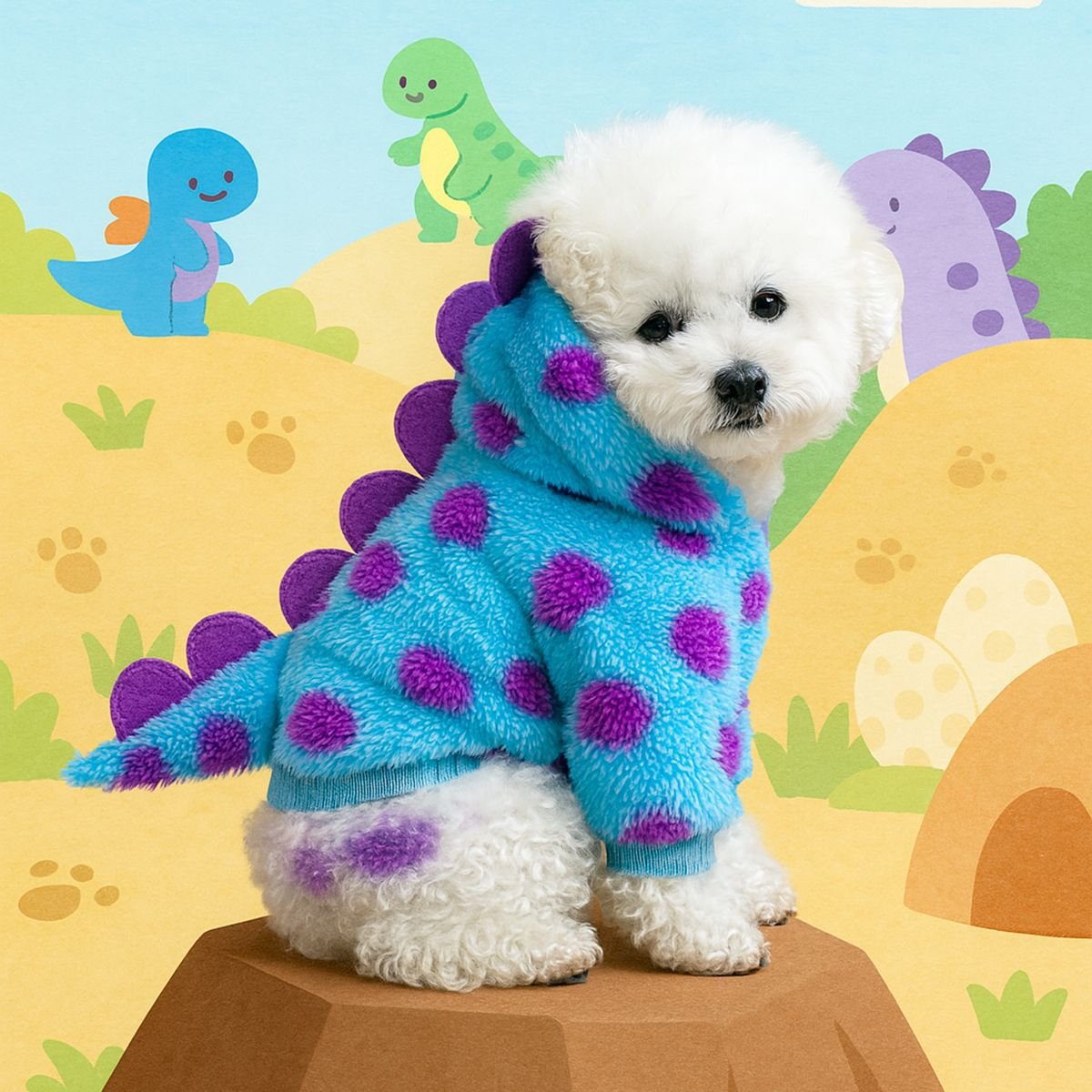 Pet Hoodie Fleece-Lined Warm Dog & Cat Outfit Fall & Winter