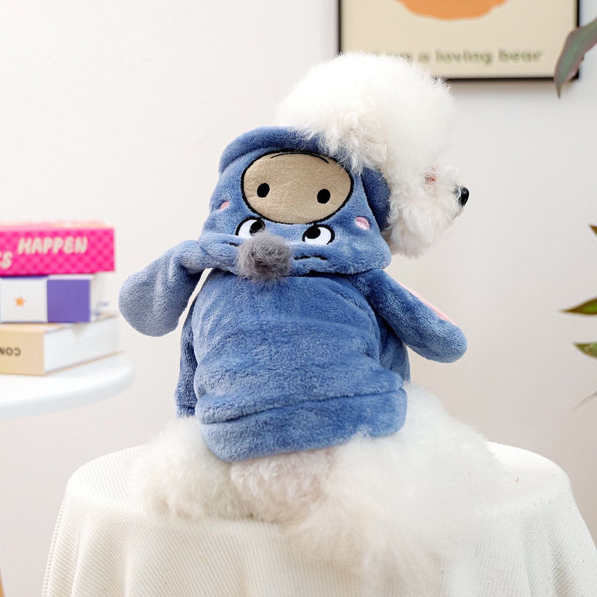 Pet Hoodie Fleece-Lined Warm Dog & Cat Outfit Fall & Winter