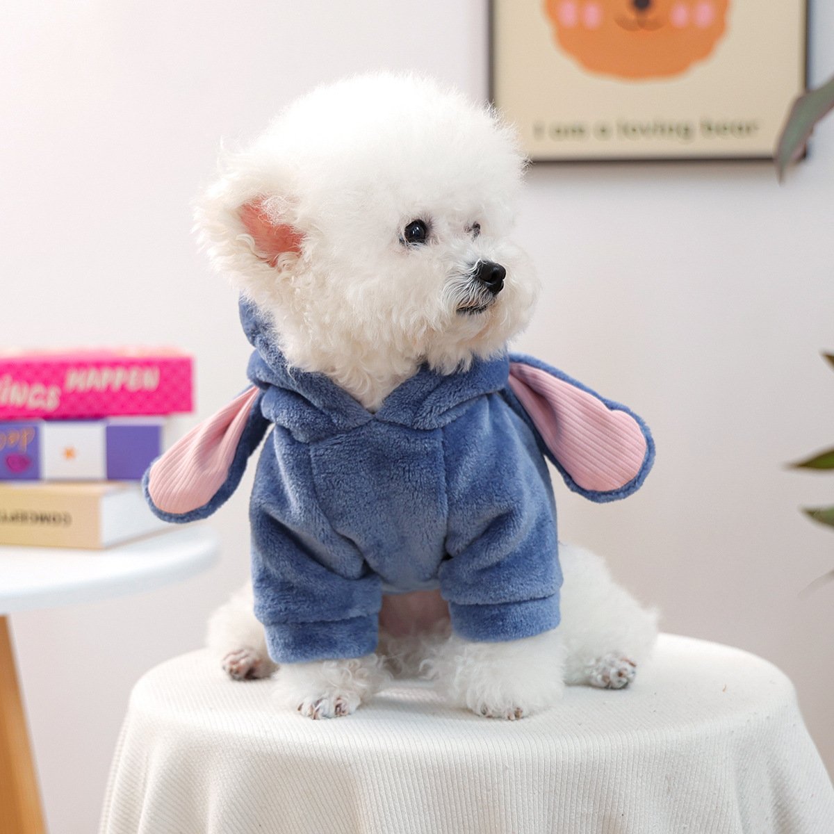 Pet Hoodie Fleece-Lined Warm Dog & Cat Outfit Fall & Winter