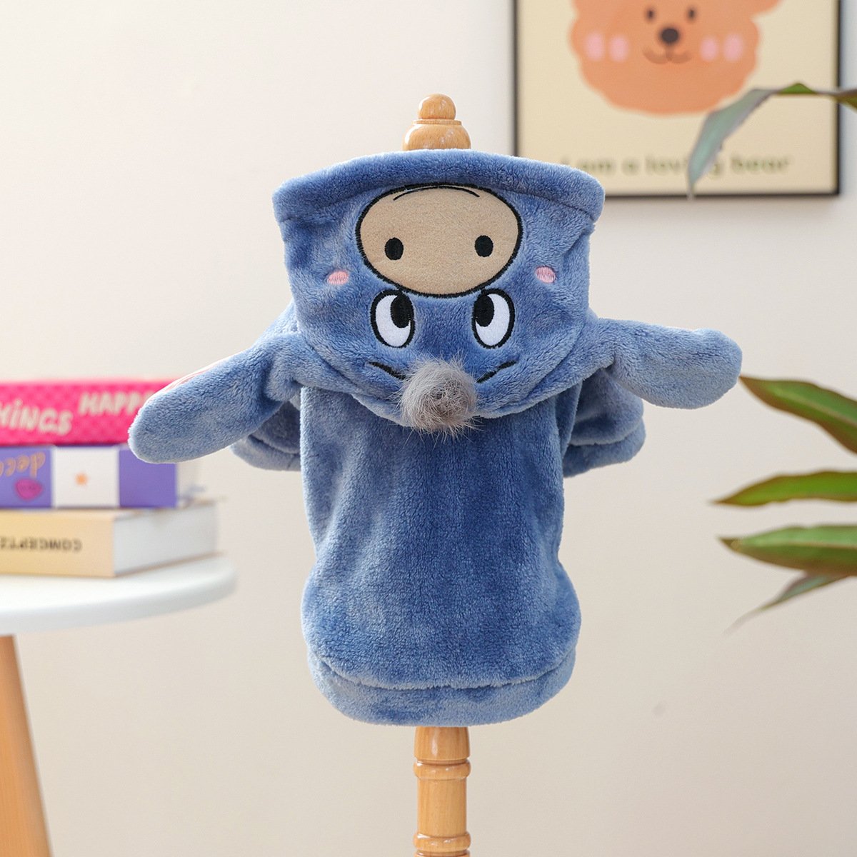 Pet Hoodie Fleece-Lined Warm Dog & Cat Outfit Fall & Winter