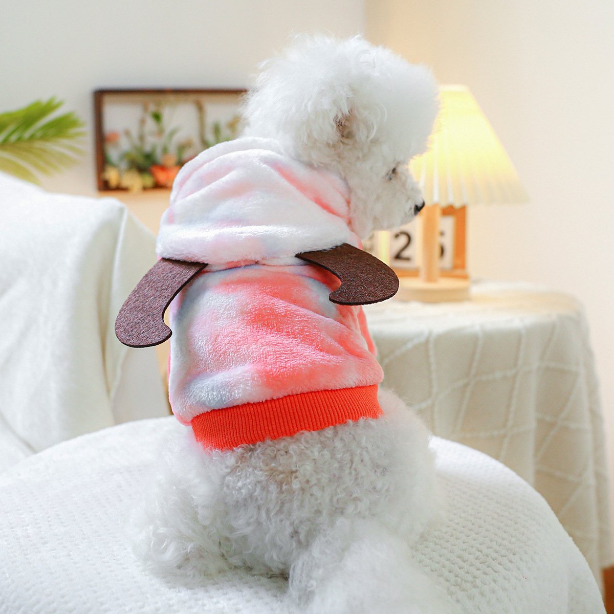 Pet Hoodie Fleece-Lined Warm Dog & Cat Outfit Fall & Winter