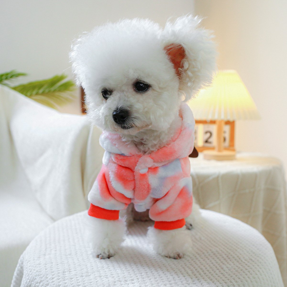 Pet Hoodie Fleece-Lined Warm Dog & Cat Outfit Fall & Winter
