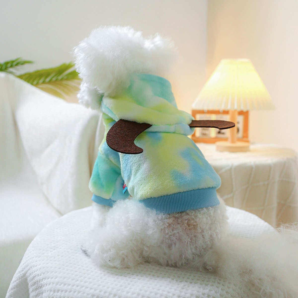 Pet Hoodie Fleece-Lined Warm Dog & Cat Outfit Fall & Winter