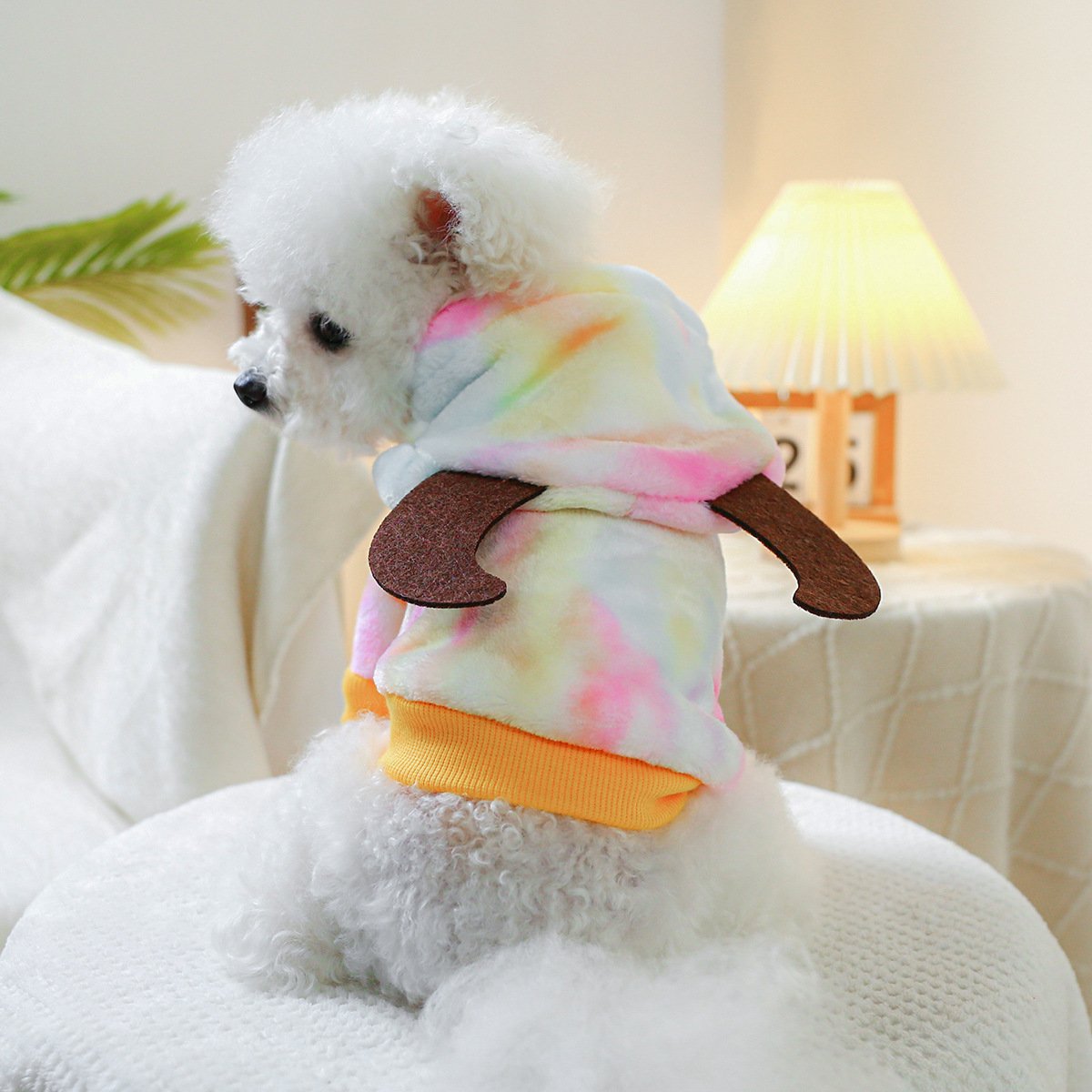 Pet Hoodie Fleece-Lined Warm Dog & Cat Outfit Fall & Winter