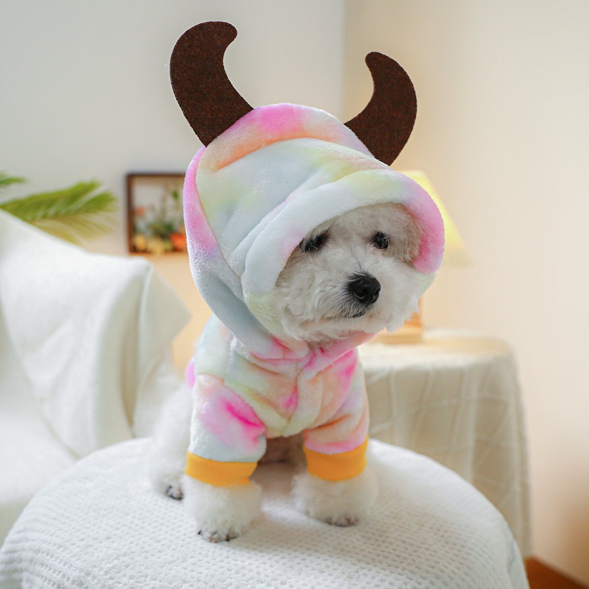 Pet Hoodie Fleece-Lined Warm Dog & Cat Outfit Fall & Winter