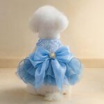 Свадебное платье из тюля «Синяя галактика» для собак и кошек