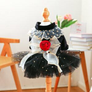 Pet Tutu Dress Blue Galaxy Bridal Gown for