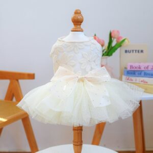 Pet Tutu Dress Blue Galaxy Bridal Gown for