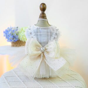 Pet Tutu Dress Blue Galaxy Bridal Gown for