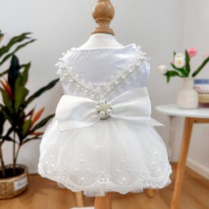 Pet Tutu Dress Blue Galaxy Bridal Gown for