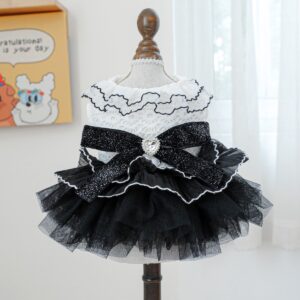 Pet Tutu Dress Blue Galaxy Bridal Gown for