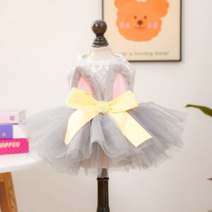 Pet Tutu Dress Blue Galaxy Bridal Gown for