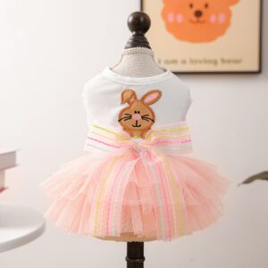 Pet Tutu Dress Blue Galaxy Bridal Gown for