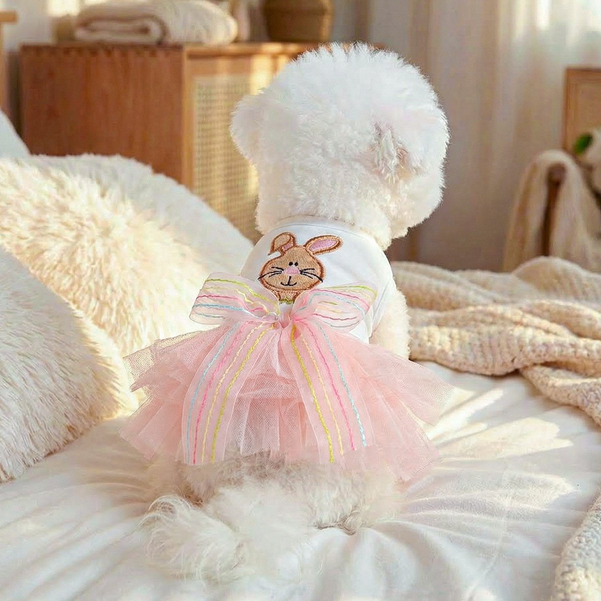 Product Name: Pet Tutu Dress Blue Galaxy Bridal Gown for...
